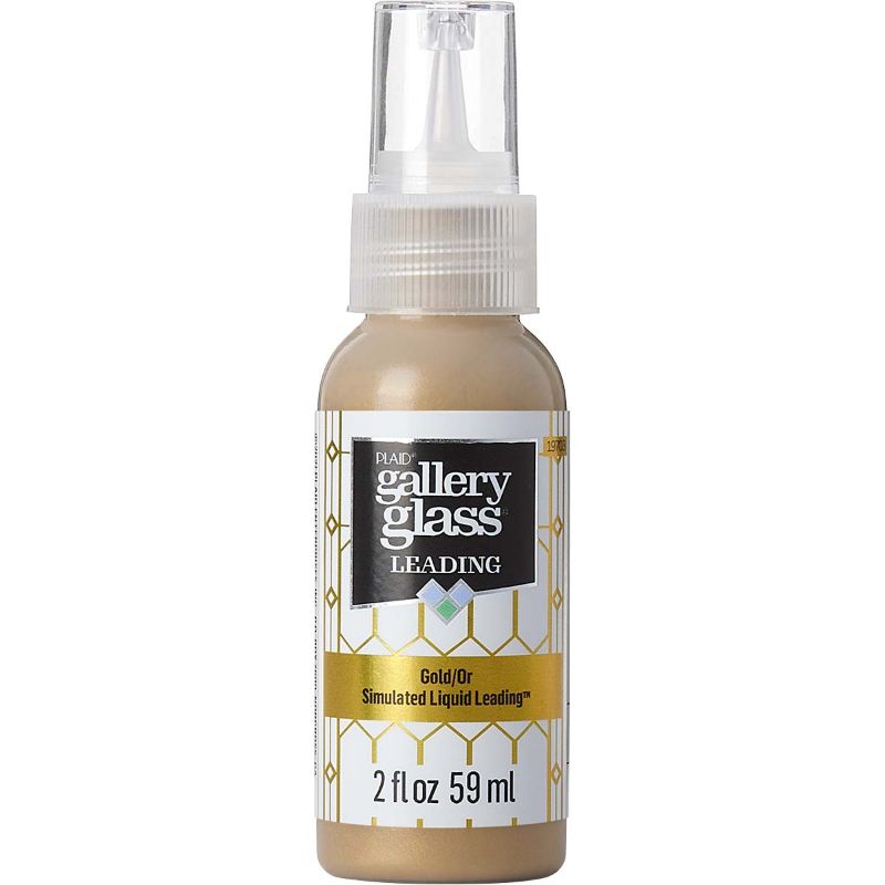 Plaid Gallery Stained Glass Paint 59ml LIQUID LEADING GOLD 19703