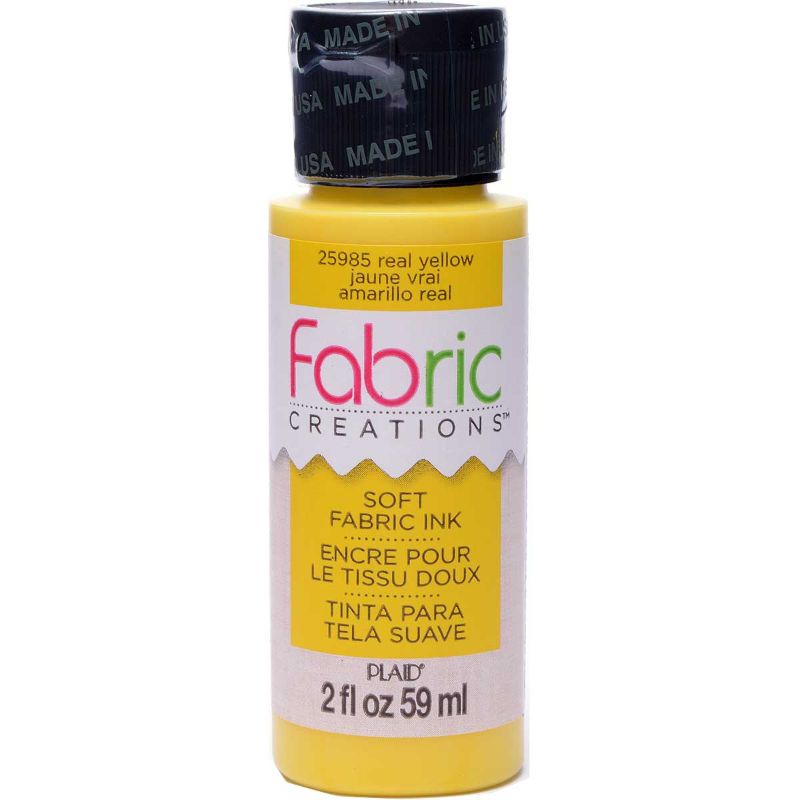 Fabric Creations Soft Fabric Ink 2oz/59ml REAL YELLOW 25985