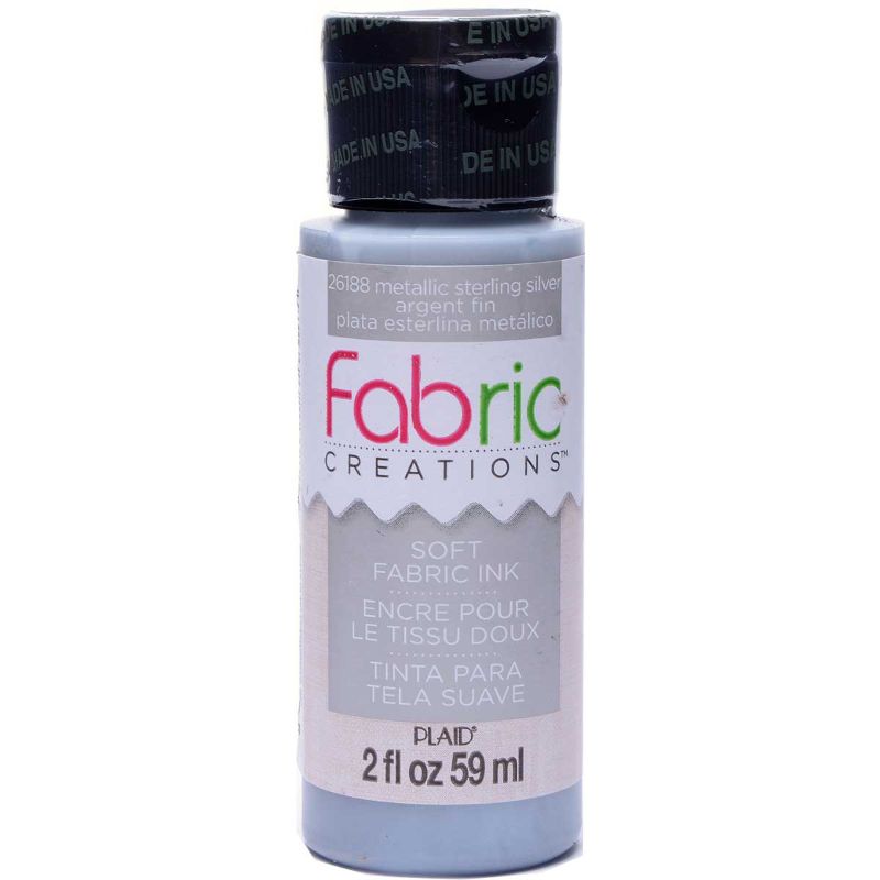 Fabric Creations Soft Fabric Ink 2oz/59ml SILVER 26188