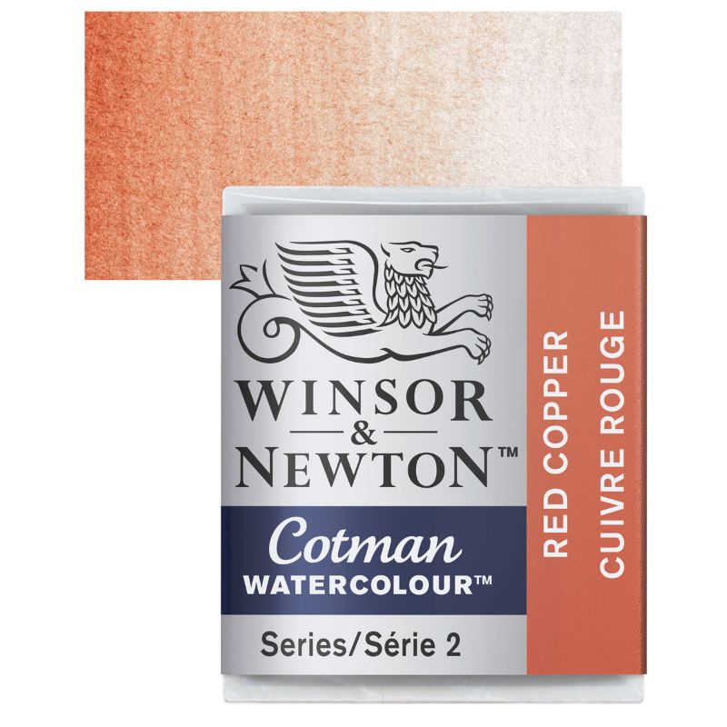 Winsor & Newton Cotman Watercolour Half Pans Paint RED COPPER