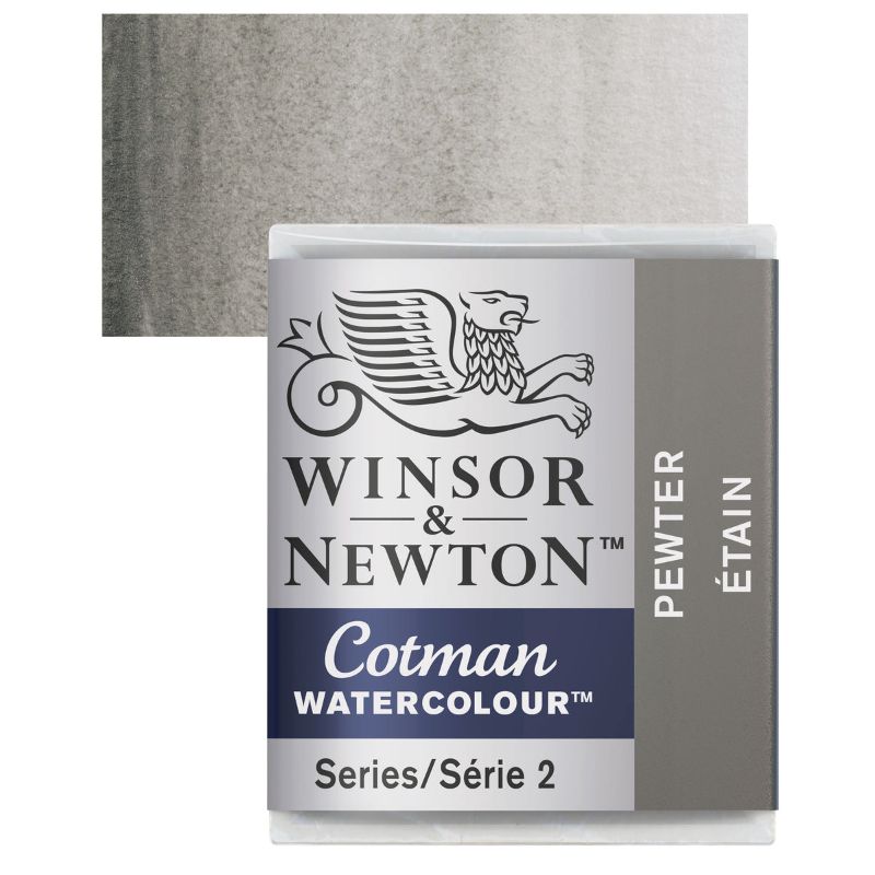Winsor & Newton Cotman Watercolour Half Pans Paint PEWTER