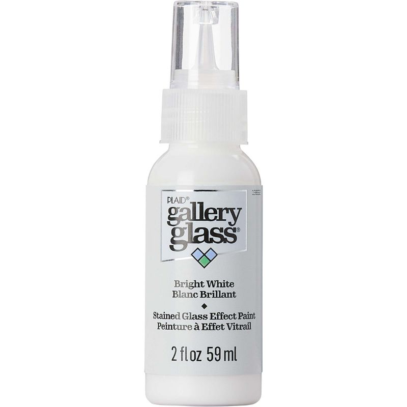 Plaid Gallery Stained Glass Paint 59ml BRIGHT WHITE O 19692