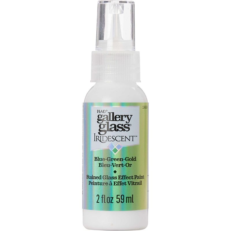 Plaid Gallery Stained Glass Paint 59ml IRIDESCENT BLUE/GREEN/GOLD T 19669