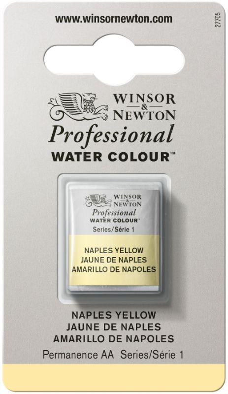 Winsor & Newton Professional Watercolour Half Pans NAPLES YELLOW 422 S1