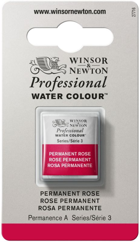 Winsor & Newton Professional Watercolour Half Pans PERM ROSE 502 S3