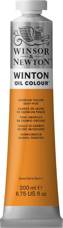 Winsor & Newton Winton Oil Paints 200ml CADMIUM YELLOW DEEP HUE 115
