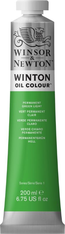 Winsor & Newton Winton Oil Paints 200ml PERMANENT GREEN LIGHT 483