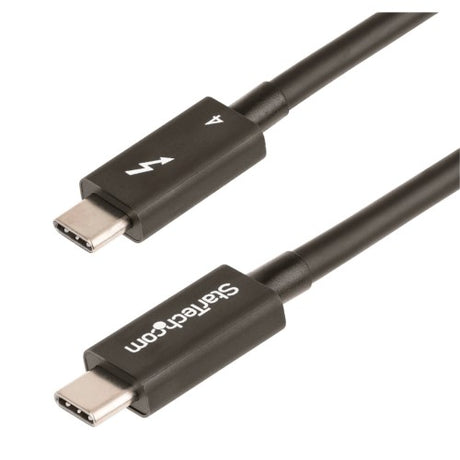 High-Speed StarTech Thunderbolt 4 Cable 1.6ft, 40Gbps, 100W Power Delivery, supports 8K/4K video, durable design.