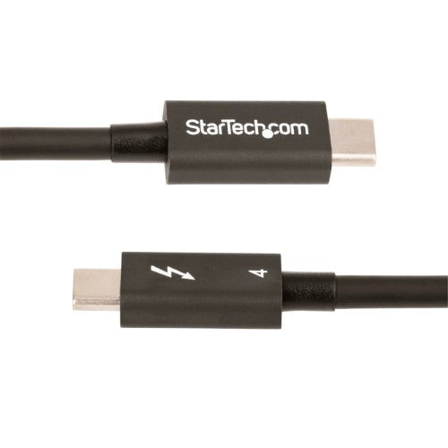 High-Speed StarTech Thunderbolt 4 Cable (1.6ft) for 40Gbps data transfer, 100W power delivery, 8K/4K video support.