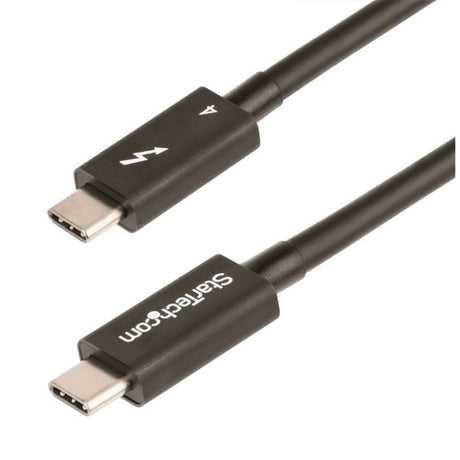 StarTech Thunderbolt 4 Cable 3ft, 40Gbps speed, 100W power delivery, 8K/4K video support for seamless connectivity.