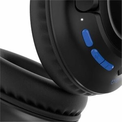 Belkin SOUNDFORM Inspire Over-Ear Headset in black, featuring Bluetooth and wired connectivity, noise isolation, and adjustable mic.