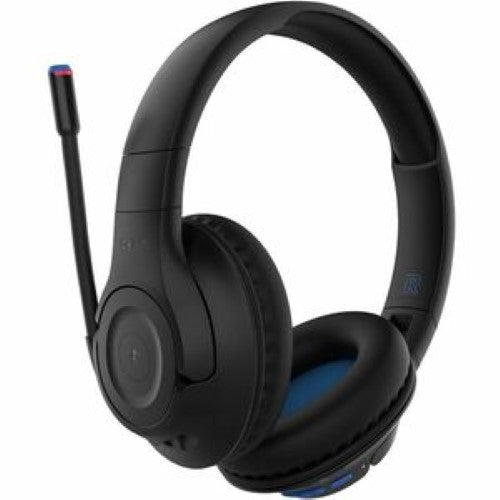 Belkin SOUNDFORM Inspire Over-Ear Headset in black, wireless and wired, featuring exceptional sound and adjustable mic for kids and adults.