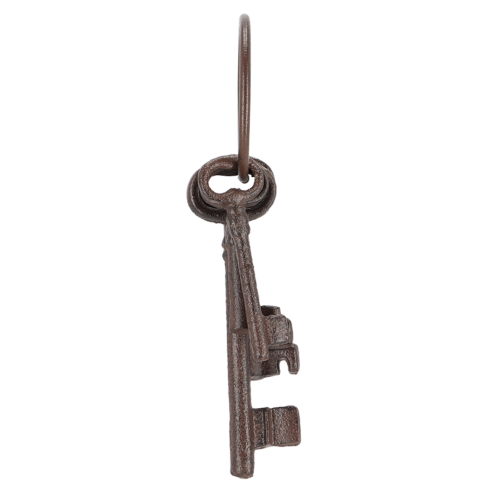 Cast Iron Key Ring - 5Pc (9 x 4 x 23cm)