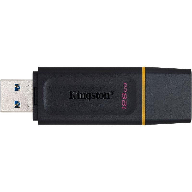 Kingston 128GB DataTraveler Exodia USB 3.2 Flash Drive - High-Speed Portable Storage (Black & Yellow)