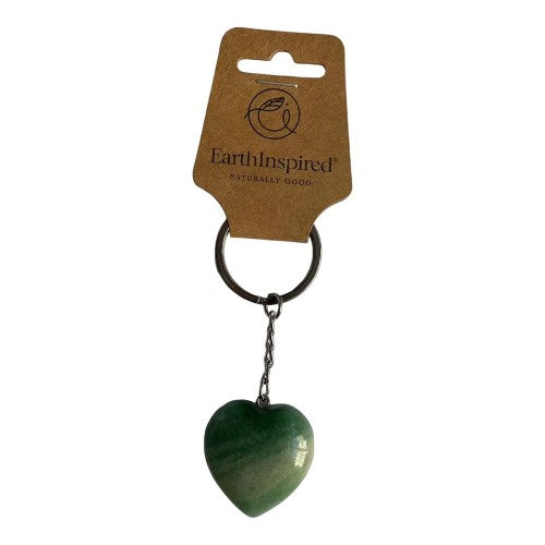 Aventurine Heart Keyrings - Set of 3