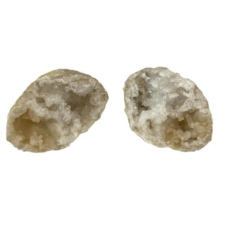 Geode Quartz Crystals Split 1.5-2.5 inches (pair)