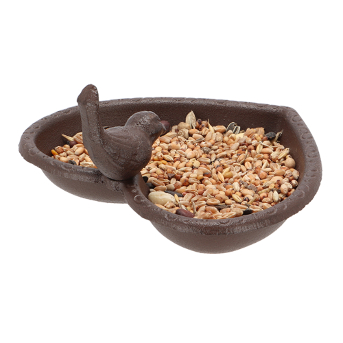 Bird Feeder/Bath - Cast Iron Heart 17cm (Set of 2)
