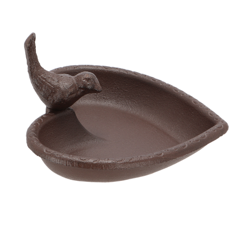 Bird Feeder/Bath - Cast Iron Heart 17cm (Set of 2)