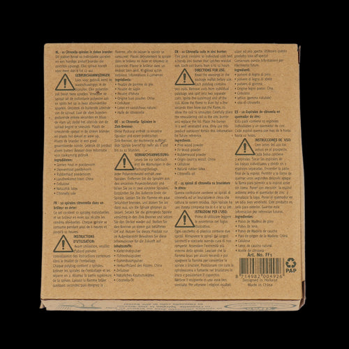 Citronella Coils/Zinc Burner (14 x 14 x 3cm)