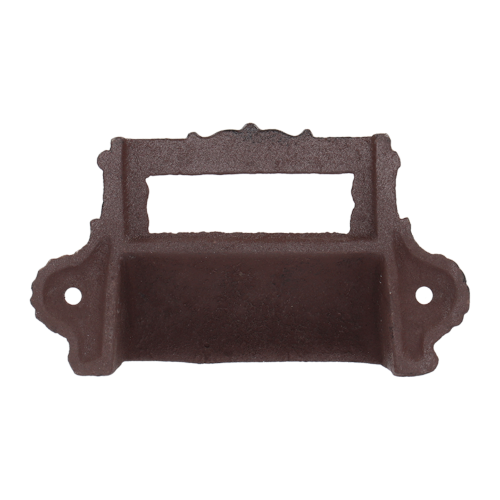 Draw Pull w/ Label Holder - Cast Iron (Set of 6 Assorted)