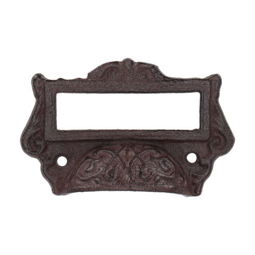 Draw Pull w/ Label Holder - Cast Iron (Set of 6 Assorted)