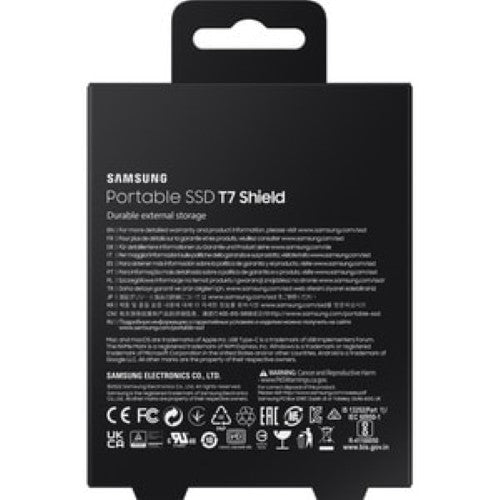 Samsung T7 Shield 4TB Portable SSD - Black - USB 3.2 Gen 2, IP65 Rugged External Storage