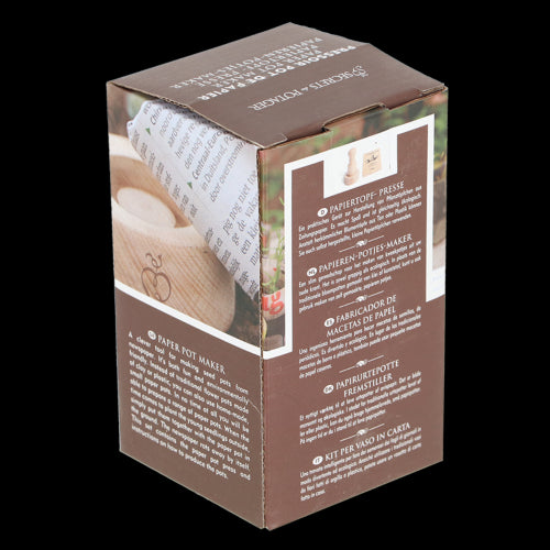 Wooden Paper Pot Maker - 7 x 7 x 12cm (Set of 4)