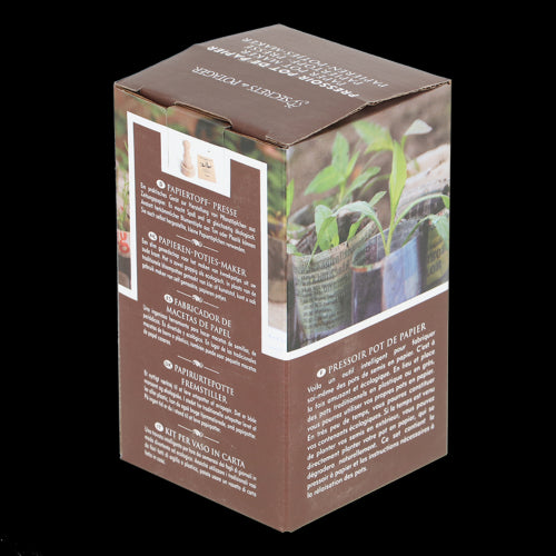 Wooden Paper Pot Maker - 7 x 7 x 12cm (Set of 4)