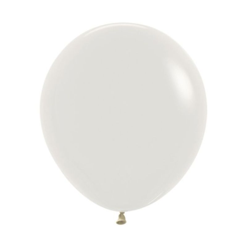 Sempertex 45cm Pastel Dusk Cream Latex Balloons in a pack of 6, perfect for elegant celebrations and eco-friendly decor.