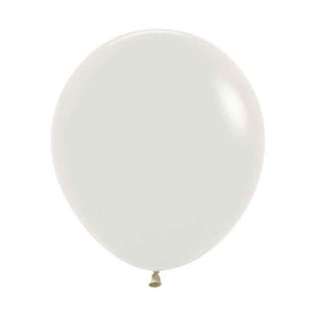 Sempertex 45cm Pastel Dusk Cream Latex Balloons in a pack of 6, perfect for elegant celebrations and eco-friendly decor.