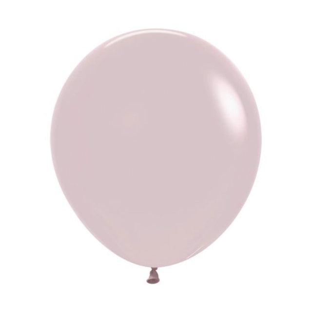 Pack of 6 Sempertex 45cm Pastel Dusk Rose Latex Balloons, perfect for elegant celebrations and versatile decorating options.