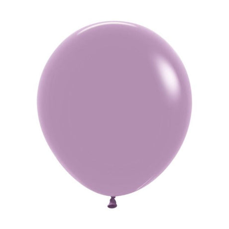 Six Sempertex 45cm pastel dusk lavender latex balloons, perfect for elegant celebrations and events.