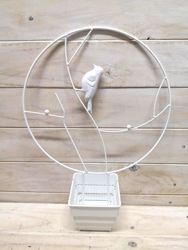 Round Shape Metal Support Stake with Bird