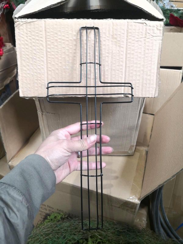 Black Metal Cross Frame