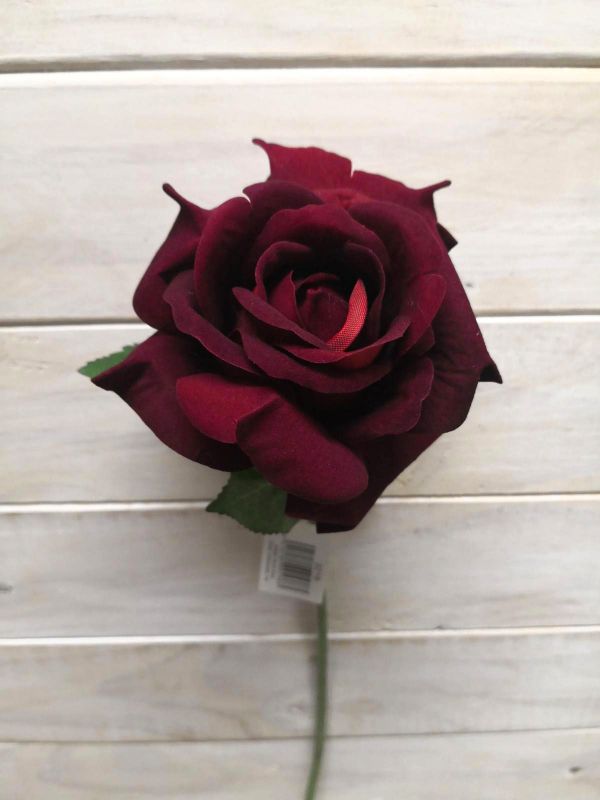 Rose - Velvet Rose Stem Dark Burgundy