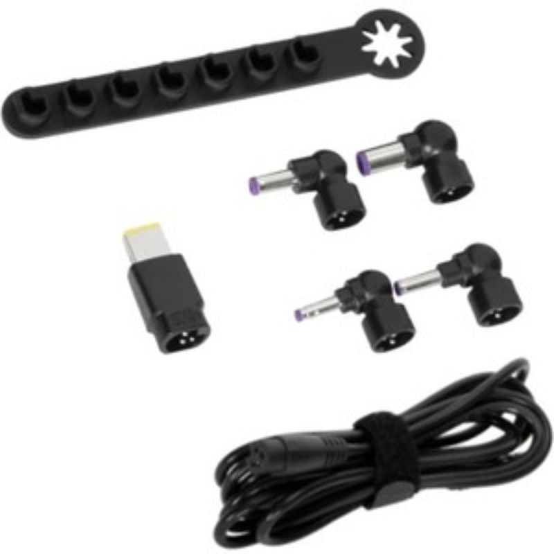 Targus 1.8M DC cable pack with versatile tips for organized and efficient device charging anywhere.