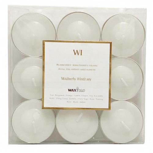 Candle SCENTED RANGE 4 HOUR TEALIGHTS (9pk) - WHITE TEA GINGER