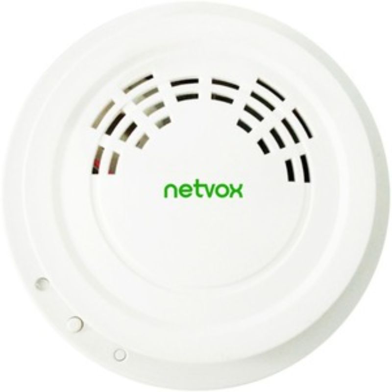 Netvox Wireless Carbon Monoxide Detector, battery-powered, compact design for home safety with real-time alerts.