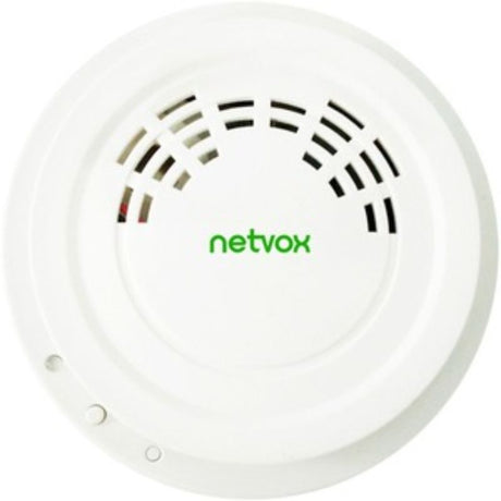 Netvox Wireless Carbon Monoxide Detector, battery-powered, compact design for home safety with real-time alerts.