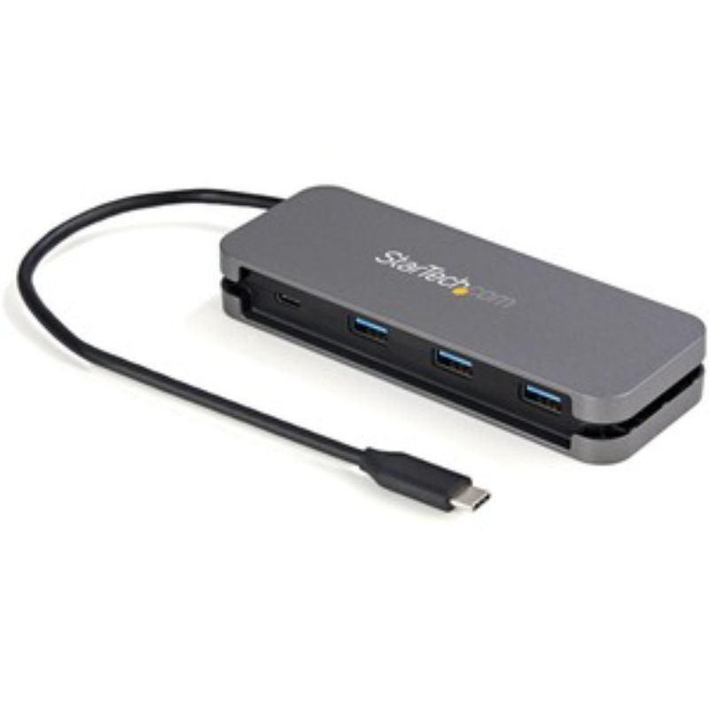 Startech 4 Port USB C Hub with 3 USB-A and 1 USB-C port, 5Gbps data transfer, compact and portable design.