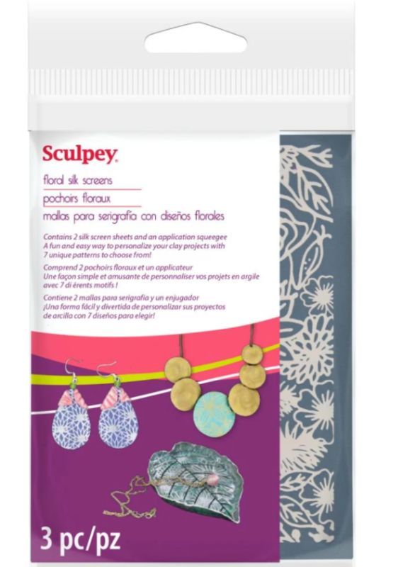 SILK SCREEN SET FLORAL - SCULPEY