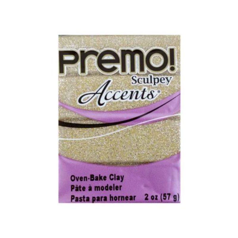 Clay - SCULPEY PREMO ACCENT 57G YELLOW GOLD GLITTER 5147