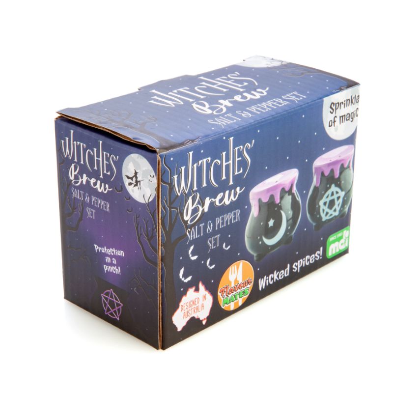 Salt & Pepper Set - Witches' Brew Cauldron (5.6cm)