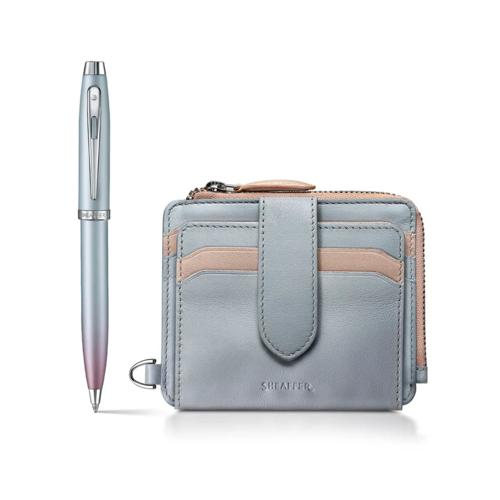 Sheaffer 100 Expressions Gradient Ballpoint Pen & Leather Wallet