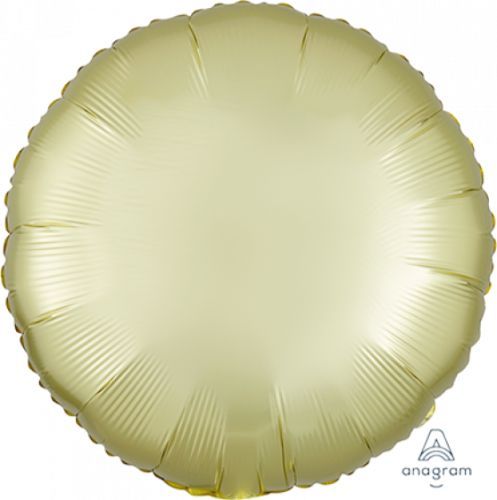 45cm pastel yellow satin luxe foil balloon, perfect for celebrations and decor arrangements.
