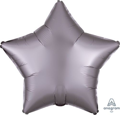 45cm XL Satin Luxe Greige Star balloon with a luxurious finish, perfect for stylish events and parties.
