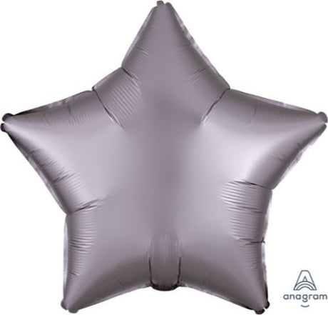 45cm XL Satin Luxe Greige Star balloon with a luxurious finish, perfect for stylish events and parties.
