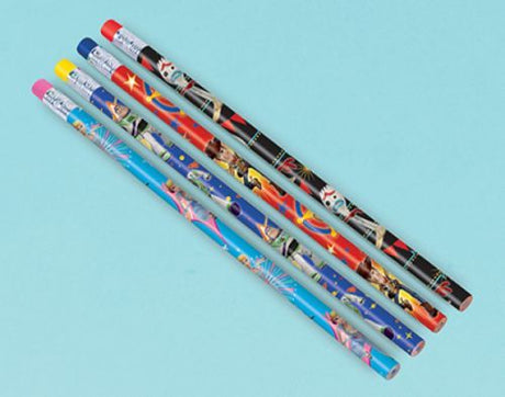 Pack of 8 Toy Story 4 pencils featuring Woody, Buzz, and more, great for kids' creativity and school projects.