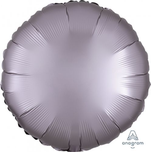 45cm satin luxe greige circle balloon, self-sealing foil for elegant party decor and versatile arrangements.