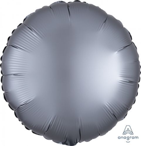45cm luxurious graphite circle foil balloon, perfect for elegant celebrations and easy to inflate for lasting decor.